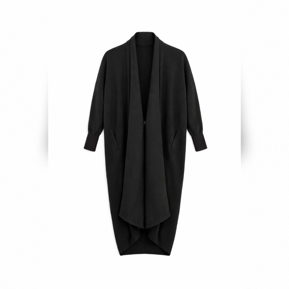 Y'S BY YOHJI YAMAMOTO HEAVYWEIGHT CARDIGAN BLACK SIZE 2 "NWT"